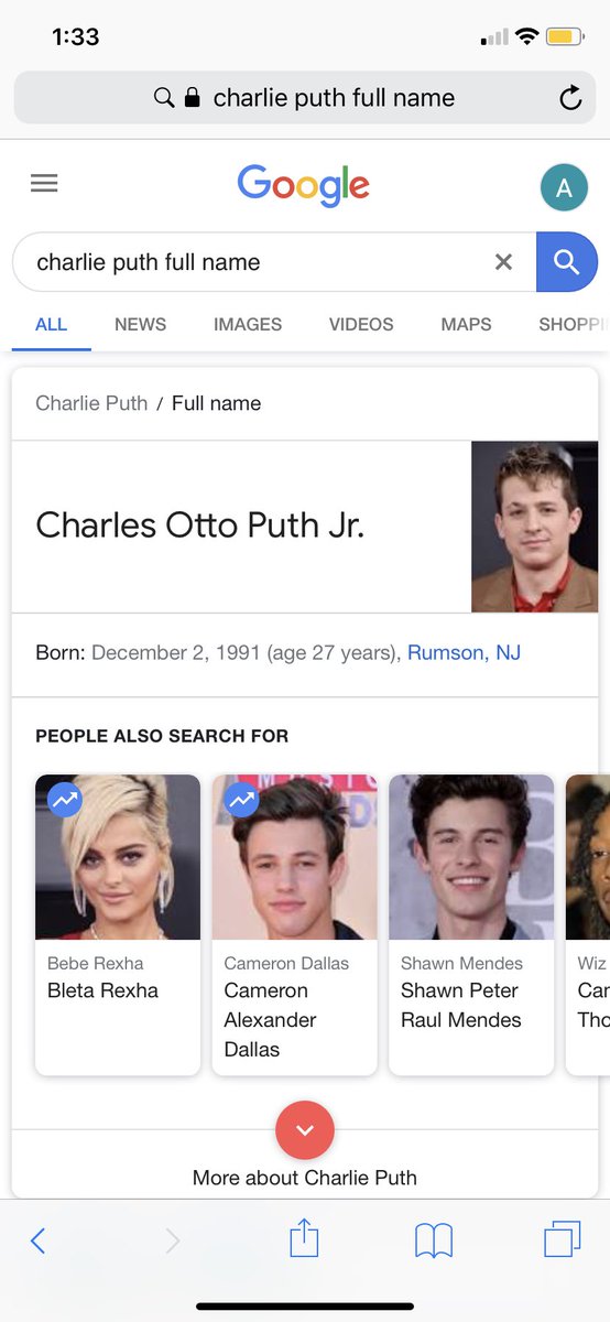 strangerthcr's tweet photo. can’t believe THE charlie puth followed me https://t.co/qfXW1VNn69
