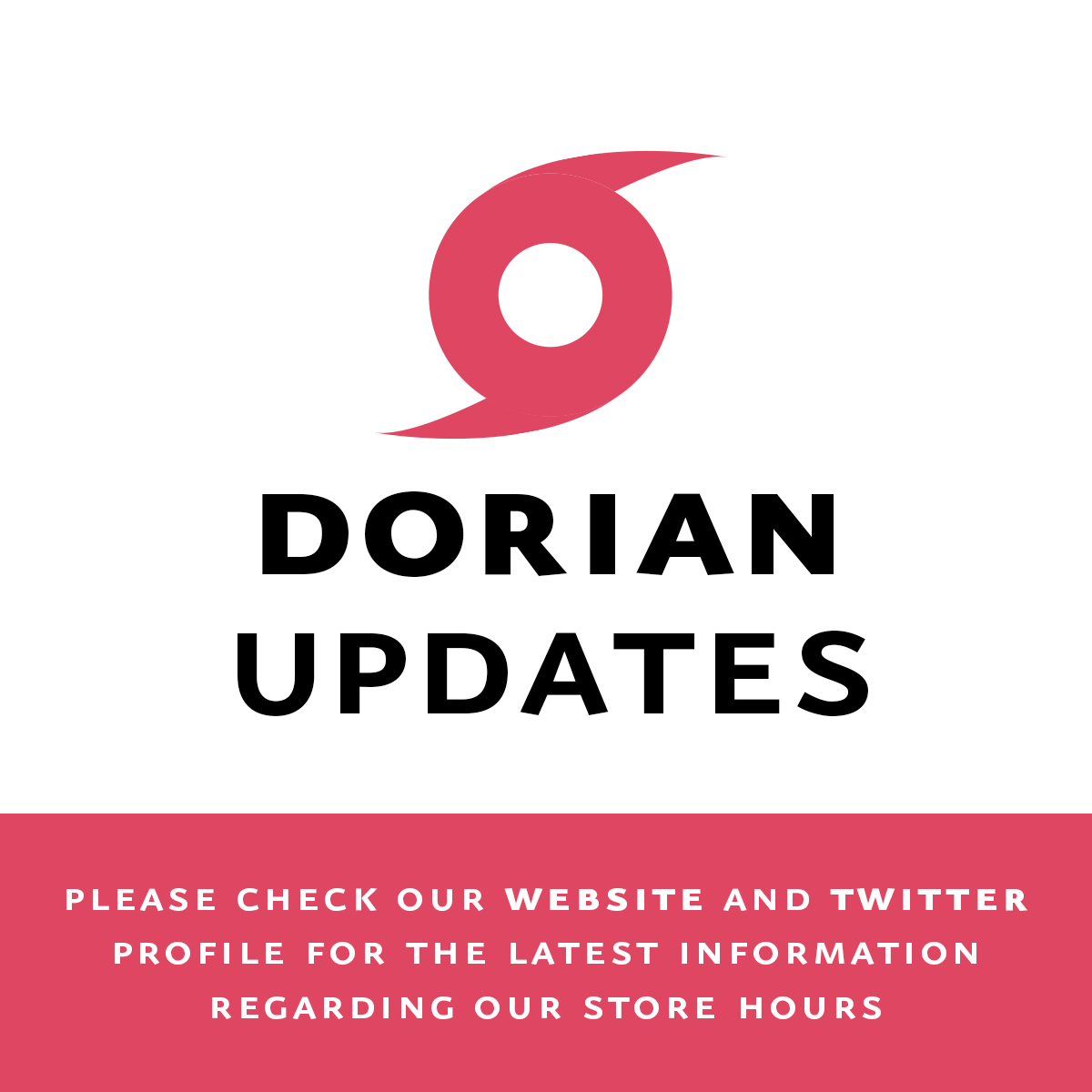 fluentcannabis's tweet photo. We are closely monitoring #HurricaneDorian2019's course & will maintain normal business hours pending necessary closures.
Please check our website & twitter profile for the latest updates regarding our dispensary hours during the storm https://t.co/oJkmGV3j5T βοΈ #StayFluent https://t.co/OKzNW2eLsA