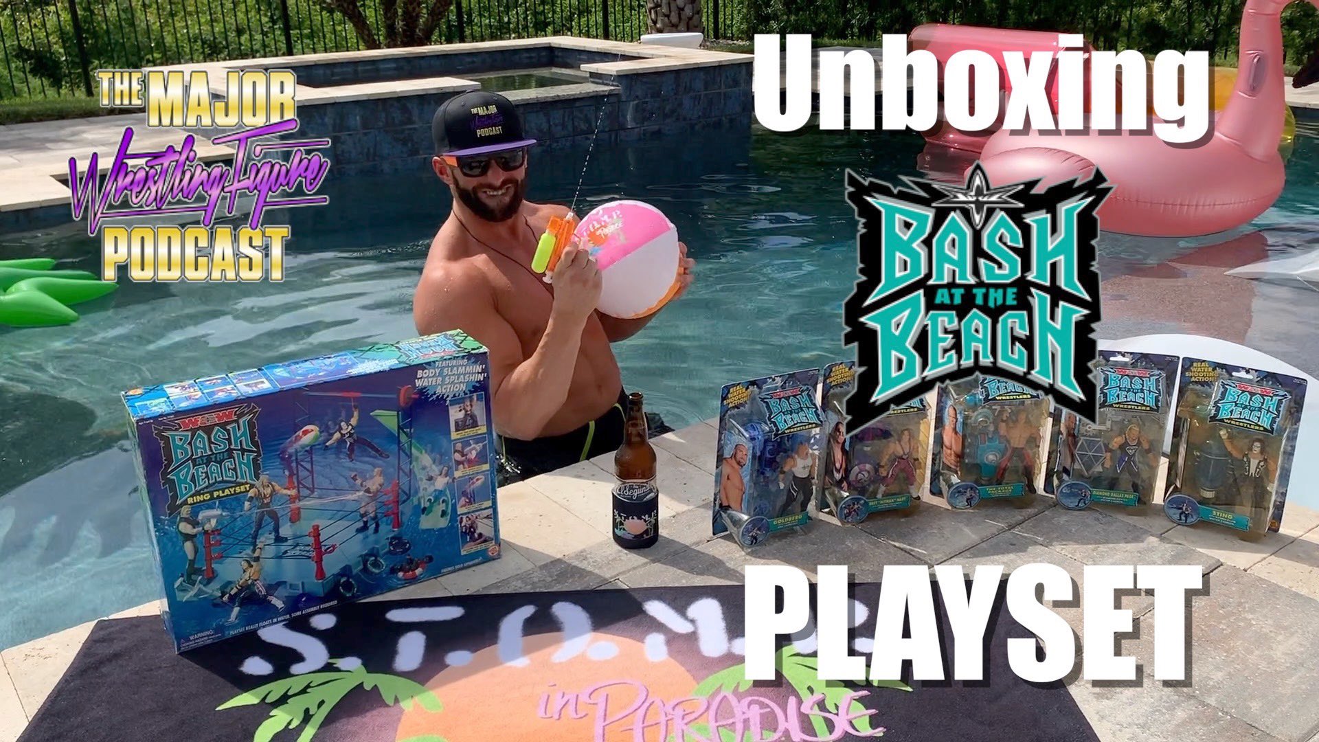 wcw bash at the beach playset