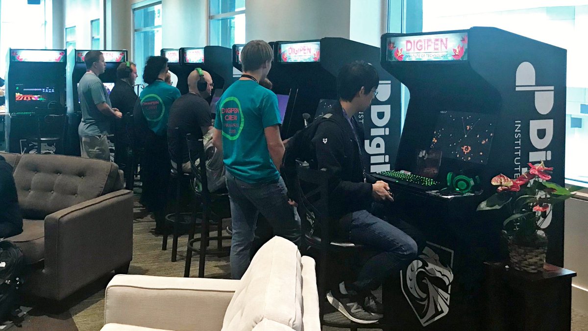 The Final Day of #PAXWest2019 is fantastic! Come over to #DigiPenArcade🌺! Play some amazing games and win sweet loot! Located in Annex Floor 3