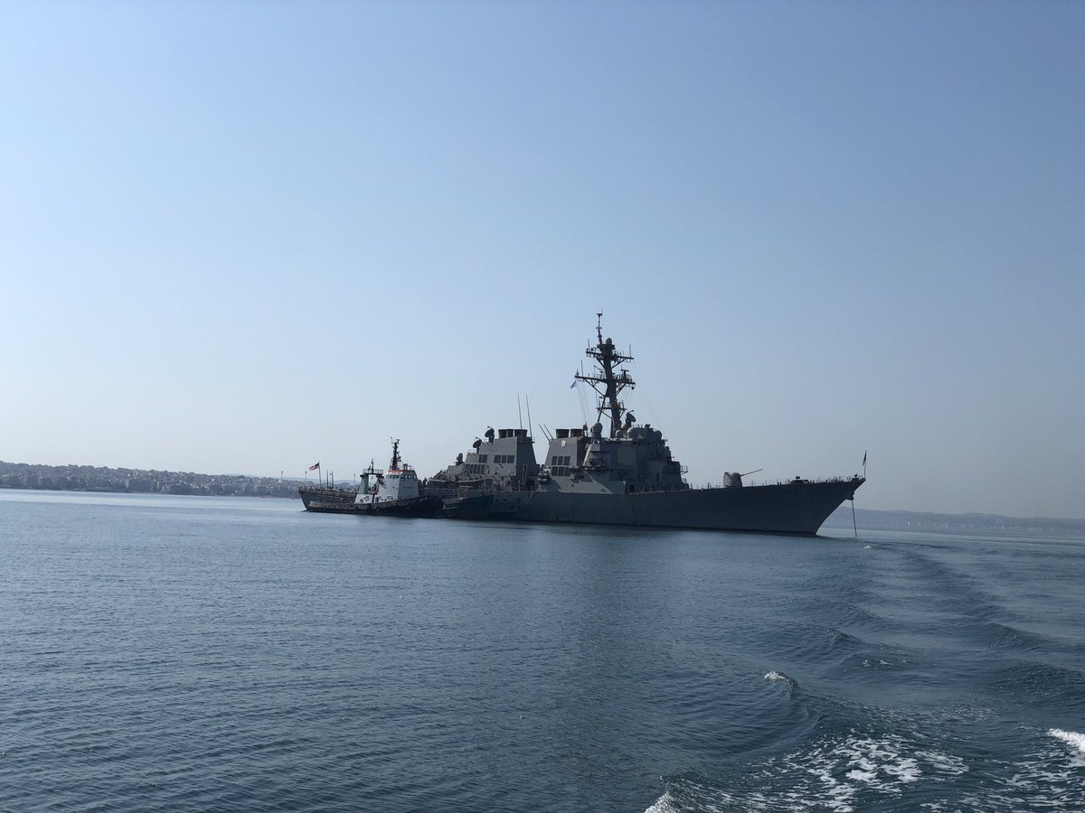 #USSMcFaul #ArleighBurke #DDG74 #Destroyer with the #Aegis system  today at the port of Thessaloniki