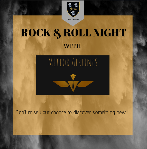 comptonkech's tweet photo. Tomorrow Jamming at The Compton , Meteor Airlines an authentic Moroccan #Rock_band
Join us & LETยดS ROCK
#supportyoungartists #rock #alternative #musicistheanswer #Comptonkech #marrakechnights #Comptonevents #Britishpub #Britishfood #cover #liveshow #liveband #rocknroll https://t.co/FTBgp3xKoK