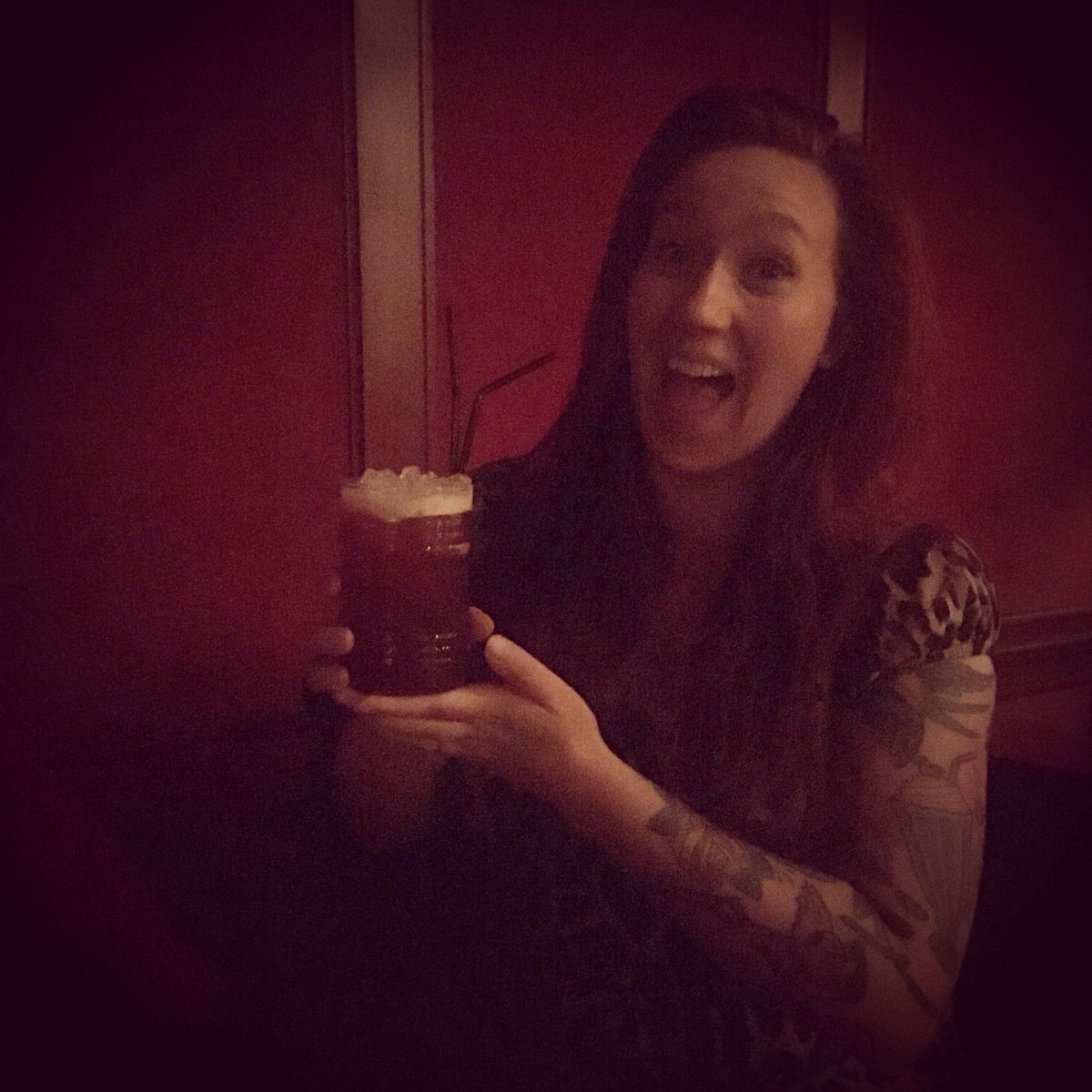 greaserNdoll's tweet photo. It’s the Doll’s birthday! She hit the big 3-0, today. Here’s a little pic taken in her new-found happy place: a hidden cocktail bar with leopard print floors and red velvet seats. Read all about it in our brand new Rock ‘n Roll Travel Guide to Madrid: https://t.co/ZNkya9fupq! https://t.co/r7C9H7QsUd