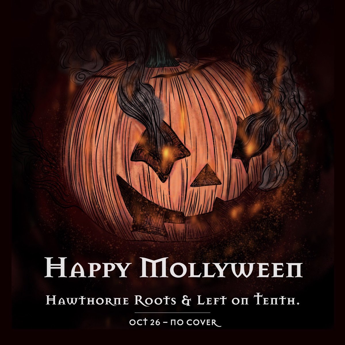 HawthorneRoots's tweet photo. SHOW ANNOUNCEMENT!! We are so freakin stoked to announce our Mollyween show this year with our homies Left on Tenth 
Saturday October 26th it’s going down. 
There are some EPIC costume contest prizes- check ‘em out here: https://t.co/etu5dA8iVS  ⠀
#halloween #bozeman #montana https://t.co/zfP5lkTevk