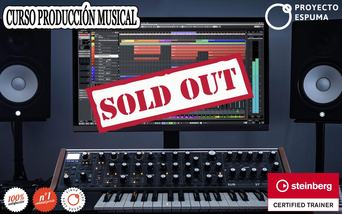 #proyectoespuma #granada
#curso_produccionmusical

👍 👏 Completadas plazas para el mes de SEPTIEMBRE para PRODUCCIÓN MUSICAL impartido por <a href="/AlvaroArroyoPE/">Álvaro Arroyo</a> , nuestro docente y Certified Trainer de <a href="/SteinbergMedia/">Steinberg 🎵</a> 🔝🔝🔝

💥Disponible plazas ENERO 2019 ‼️