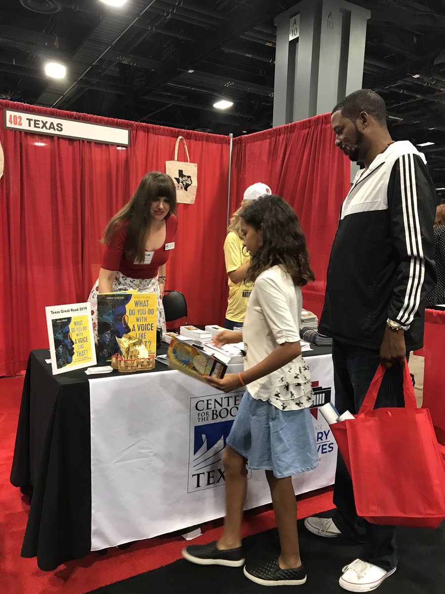 RebekahAManley's tweet photo. Big day at @librarycongress #NatBookFest sharing our 2019 #TXGreatRead, “What Do You Do with a Voice Like That? The Story of Extraordinary Congresswoman Barbara Jordan” by @Bartography, illustrations by @imaroxburygirl! #TXCenterfortheBook #ReadYall @SSHigherEd @TSLAC https://t.co/Cwc5BXo1HC