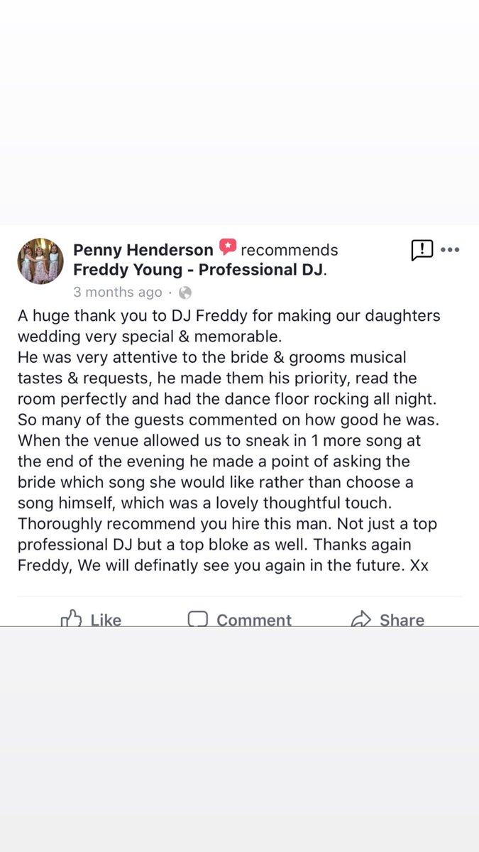 Freddy_Young13's tweet image. What an amazing year it has been so far with weddings, parties, letter and number hires and reviews like this 
Freddy Young - Professional DJ is your one stop shop for DJ’s, Love Letters, Led Numbers, Dance Floors and a 5 star service #DJ #LoveLetters #LedNumbers #Wedding