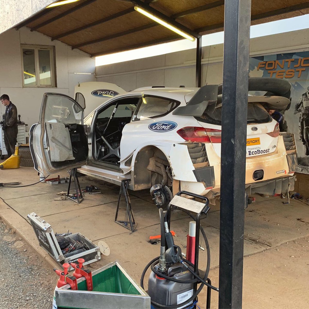PontusTidemand's tweet photo. Prepping for Rally Turkey! Testing on rough roads in France with @MSportLtd this weekend. One day done, one to go and so far everything feels 🔝��🏼 Love being back in the #WRC Fiesta again!! 😎 https://t.co/cSpGL53r35