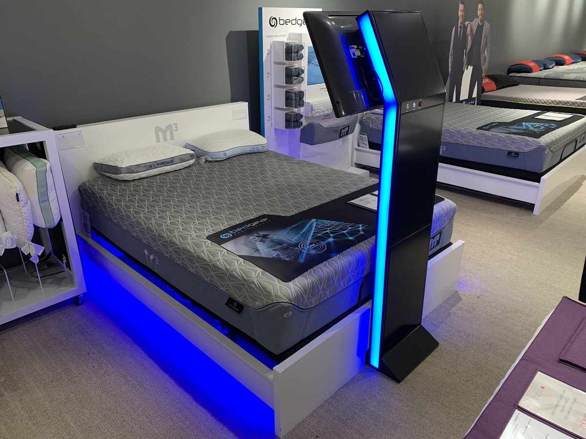 Mattress from with built in LCD stand.