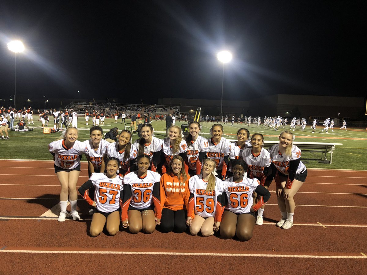 DeKalb_Cheer's tweet photo. DeKalb shut out Lake Park 21-0 last night, and we had a blast! #dvc #djvc #proudlydekalb https://t.co/hGKJyAx4LE