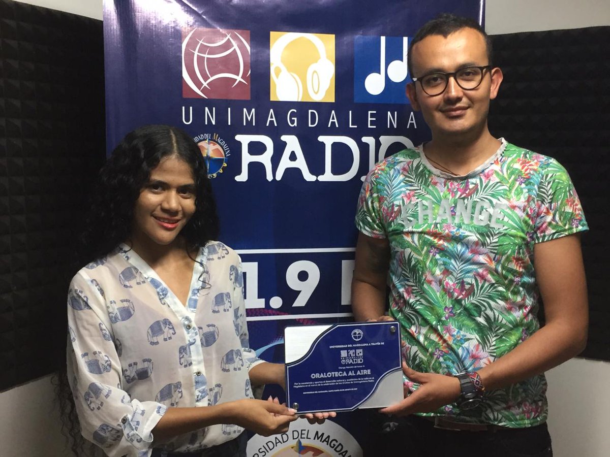 Oraloteca's tweet photo. Oraloteca Al Aire es un espacio de discusión y analisis de las realidades del Caribe, desde las voces de sus protagonistas; por tal motivo, agradecemos a @UnimagdalenaFM por este reconocimiento el cual nos invita a seguir mostrando la multiculturalidad de nuestra región https://t.co/FWXY9YpVtn