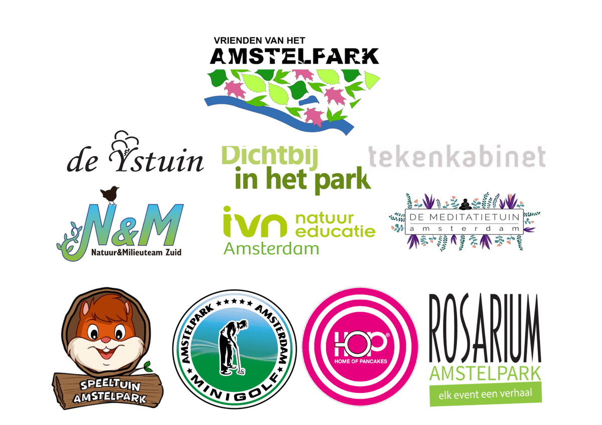 #ZomerfeestAmstelpark georganiseerd en mede mogelijk gemaakt door deze organisaties en bedrijven én vele vrijwilligers