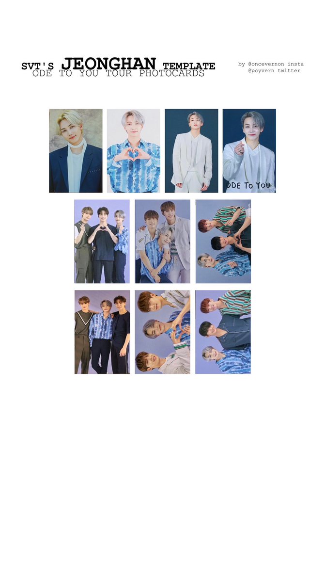 i’ve made templates for svt ode to you trading cards! all members are on my google drive at  http://bit.ly/oncevernon 
