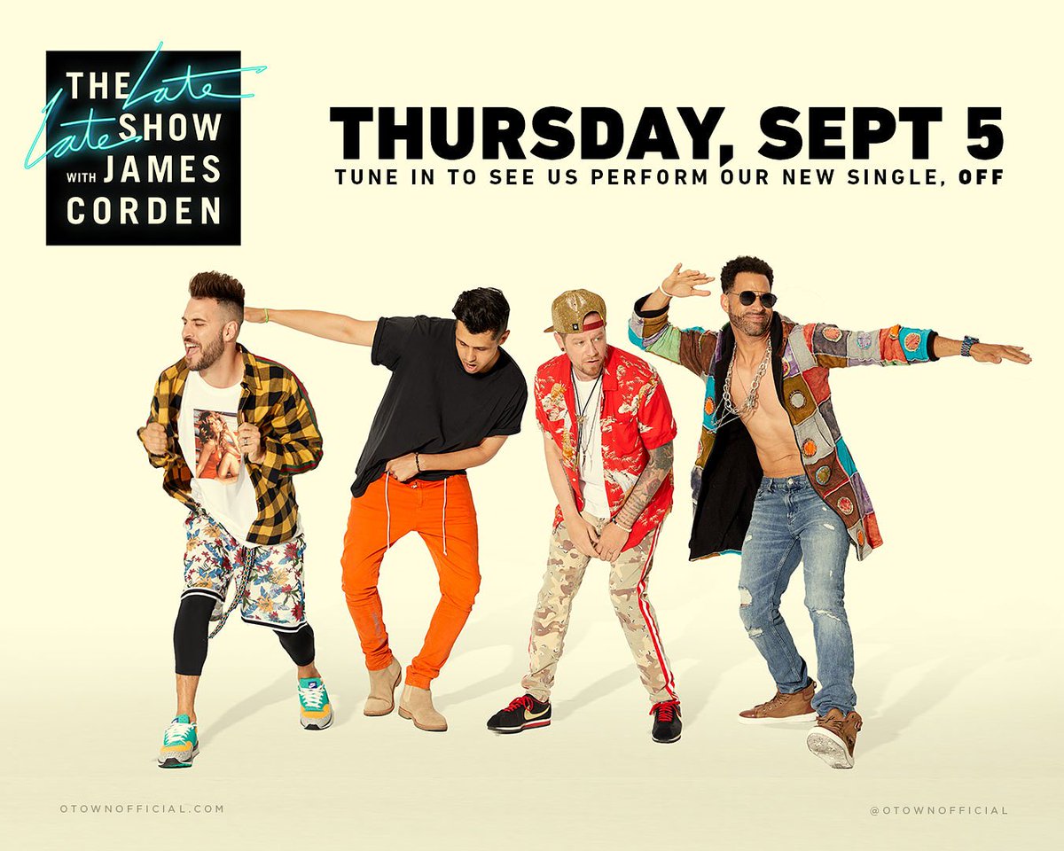 OTownOfficial's tweet photo. Are you tuning in next week?? 

#otownonlatelateshow #otown #jamescorden #thelatelateshow #OFF https://t.co/G82dmW2geI