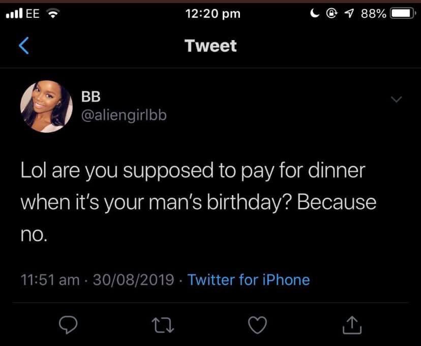 Papi_Trulo's tweet image. Damn u aint buyin a nigha nothing ? Not even food on his bday? #SheCold