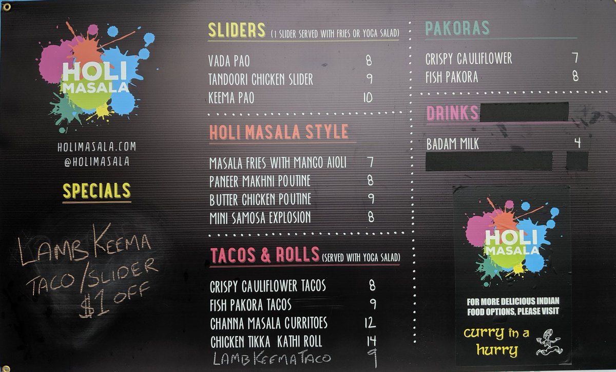 HoliMasala's tweet photo. Eyyo eyyo! We're here at the PNE Summer Fair till the 3rd! There's a few new items we've added to the menu. We wanna see your lovely faces :D Come on by!!! https://t.co/MgOiUqO1CP