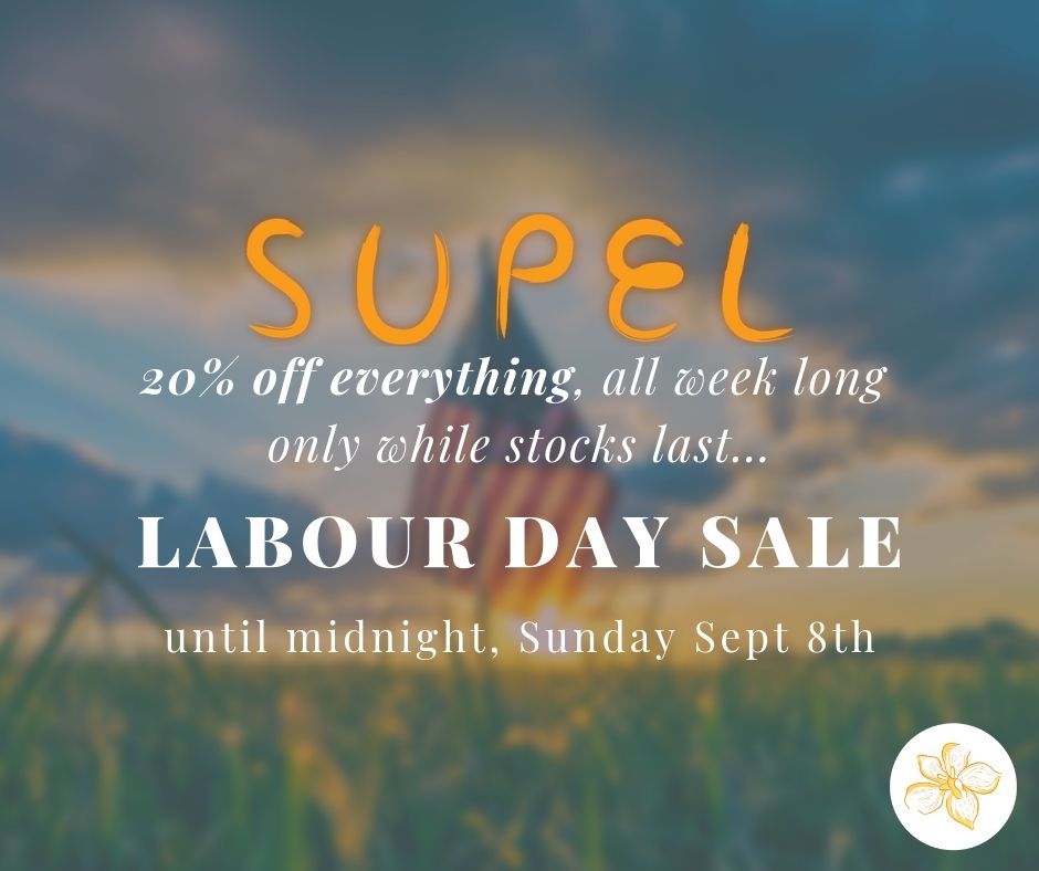 SupelSkin's tweet image. 20% OFF EVERYTHING this week, only while stocks last! 
Supel's #LabourDay2019 #SALE #AllNatural #skincareproducts 
supelskin.com/collections/all