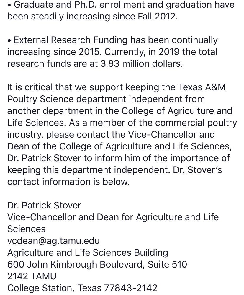 flywithmandy's tweet photo. @VonMiller #SavePoultryScience @TAMU https://t.co/gU7g1QvDeF