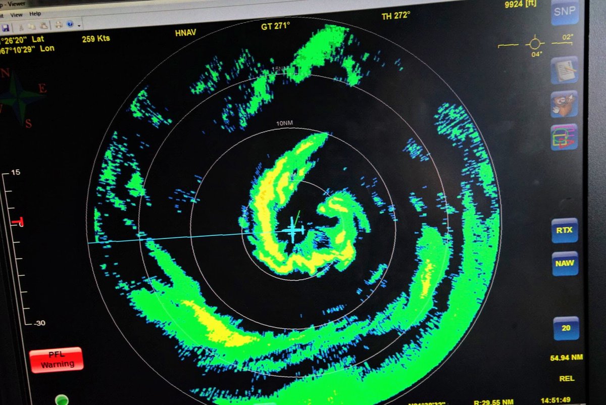 ✈️Plane in the eye of a #hurricane. Check out the #NOAA42's hurricane Dorian flights in pictures 👉 bit.ly/2ZHcJdC