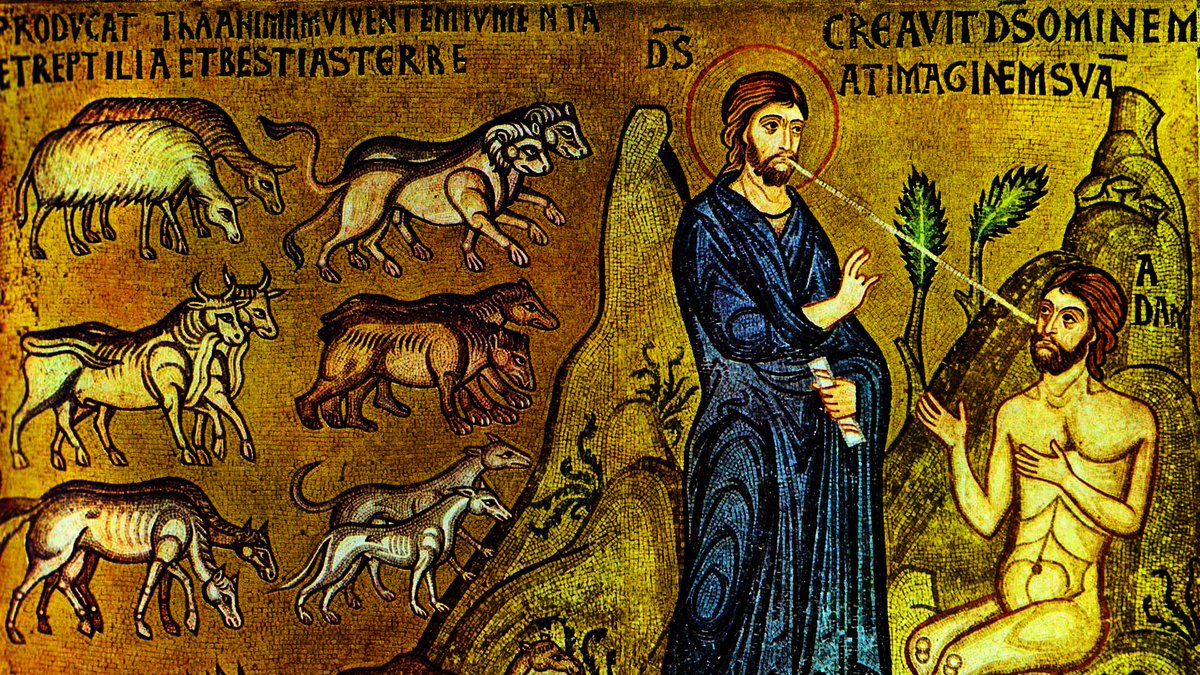 мем с богом и человеком. бог создал язык. бог создает мир.