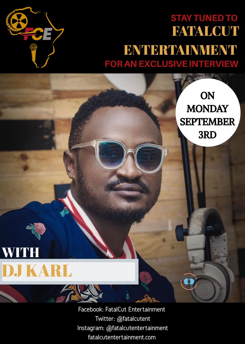 FatalCutEnt's tweet photo. An Exclusive Interview with Cameroonian music producer, DJ Karl(@Dijaykarl) will be released on our platforms on Monday from 12pm. Stay tuned!!! 🇨🇲
#FCEProfiles #Cameroon #Cameroonians https://t.co/c4zRMHEIzU