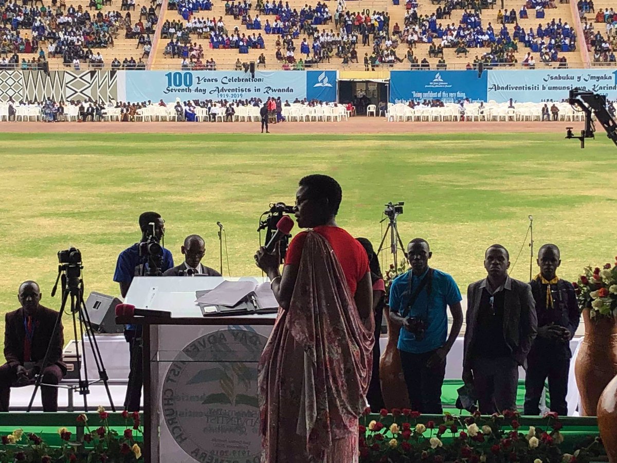 pastortedwilson's tweet photo. Government Minister Judith of the President’s Office sharing an official speech. She is a faithful Seventh-day Adventist! https://t.co/XOJa2g7md6