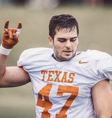 PTFAthletics's tweet photo. @TexasFootball and @allsaintsf_ball alumni, L.Brockermeyer (‘18) and R.Cummins (‘17), get the #Longhorns season started tonight vs Louisiana Tech on #LHN #PTF #orangeandwhite #onetrueblue @asesftw @aseschoolalumni https://t.co/gbSJiMmRa5