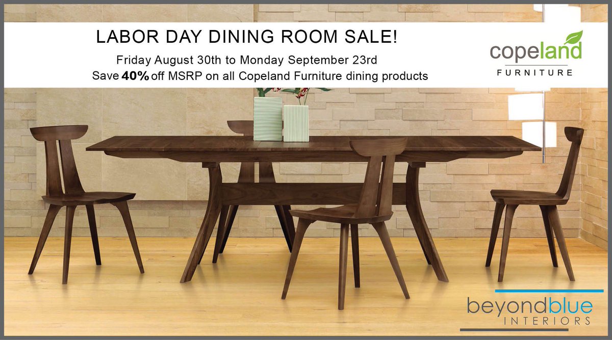 Copeland dining room pieces - 40% off retail. Made in VT. #copelandfurniture #beyondblue #madeinusa
