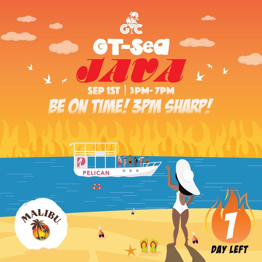 shin_shin92's tweet image. We’re ONE day away from GT-SEA JAVA 🥵
.
.
📌We start PROMPTLY at 3 P.M. Don’t get left on shore 🏝
‼️REMINDER‼️
Bottle collection begins at 12 P.M at the venue.
.
.
.
#GTSEAJAVA
#GoodTimeCocktails
#TheWeekendContinues