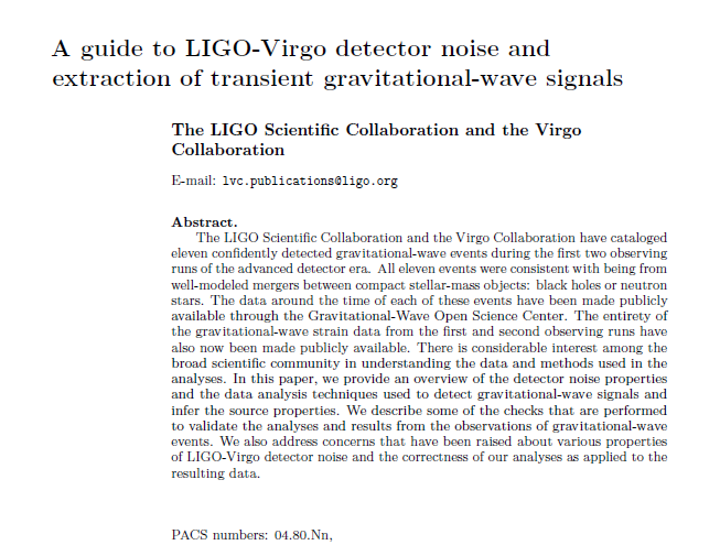 LIGO's tweet image. Amidst all the effort to analyse our #O3 candidates, we&apos;ve also just submitted a paper that&apos;s been a long time in the making: our @LIGO @ego_virgo Data Analysis Guide that overviews the data analysis techniques used to detect gravitational-wave signals. arxiv.org/abs/1908.11170