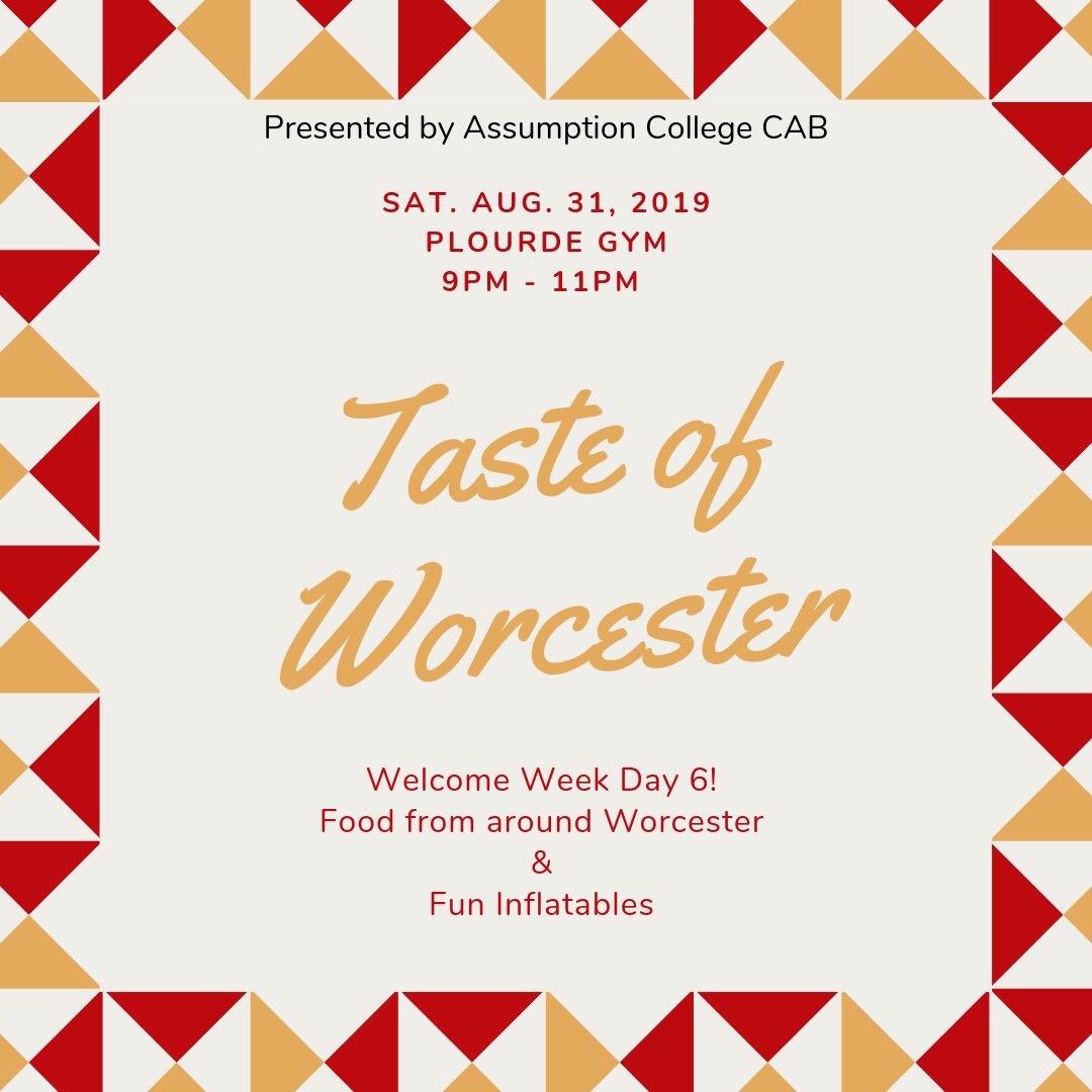 AssumptionCAB's tweet image. Wings Over? Queen’s Cups? Antonio’s Pizza? Mezcal? Insomnia Cookies? Say less😍