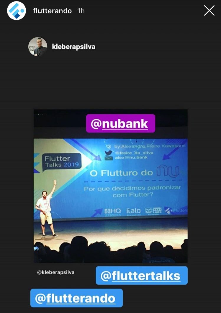 flutterando_'s tweet image. @freire_da_silva falando sobre a escolha da @nubank em adotar Flutter.
#Flutter #FlutterTalks @flutterbr_ @FlutterComm @br_flutter @EsFlutter