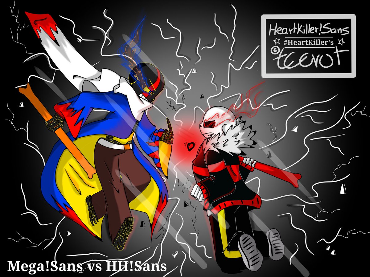 heartkiller_s's tweet photo. -HeartHacker!Sans vs Mega!Sans: @Mega_Sans098
#HeartKiller #TeerutCroaxi #AU #Undertale #HHSans #hh_sans #MegaSans #mega_sans https://t.co/pvfiDwZW7A