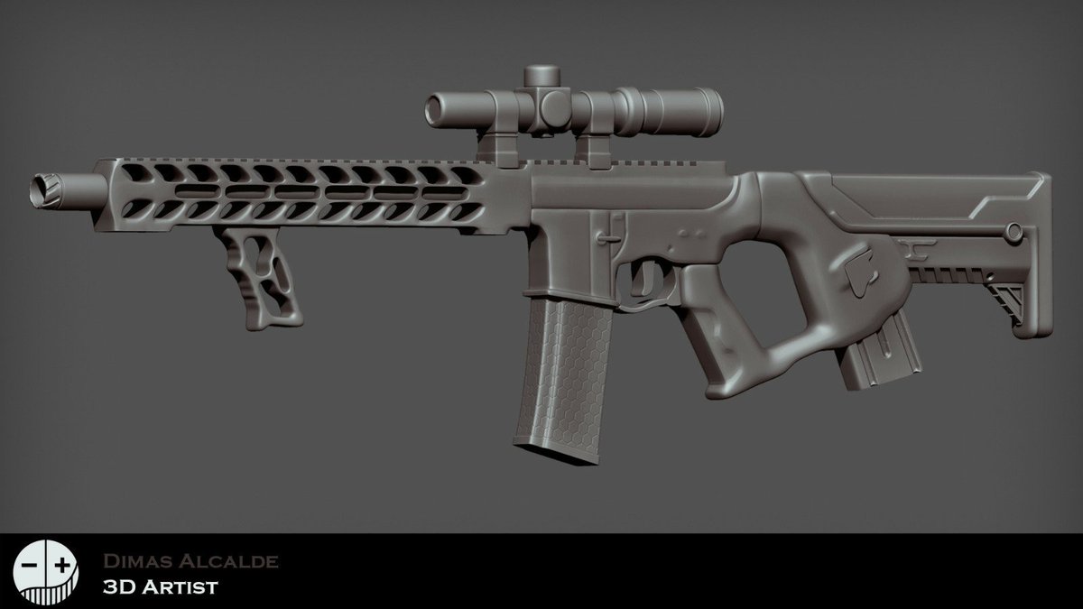Dimas_Alcalde's tweet photo. #higpoly #sculpt #3d #machinegun #weapon haciendo portafolio #zbrush https://t.co/koWM0kSkiG