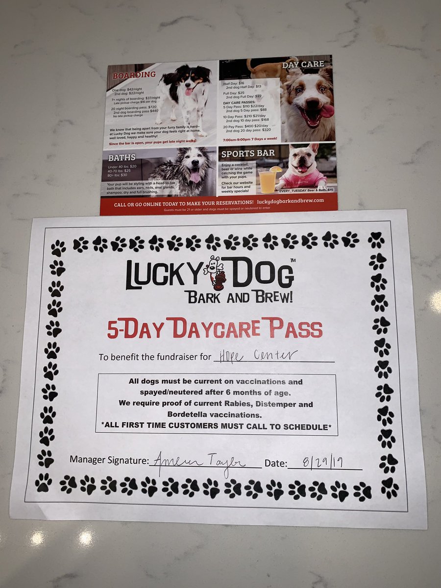 saldana1987's tweet photo. @barkandbrewclt (in CLT, NC) just joined in helping @UMHOPE raise money so that law students can continue working to ensure access to justice for all. Lucky Dog Bark &amp; Brew donated a 5-Day Daycare gift certificate ($110 value) that will be auctioned off. https://t.co/lflLEHjsBE