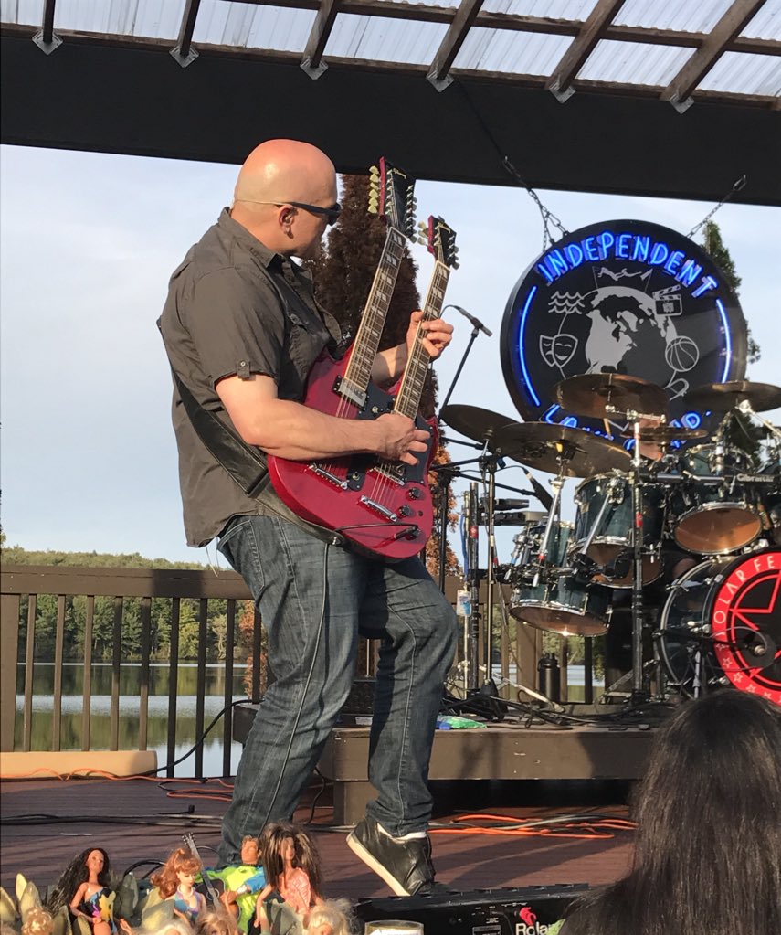 rhadaway's tweet photo. My one true love, double guitars #RushCamp https://t.co/tO1dlm0ndk