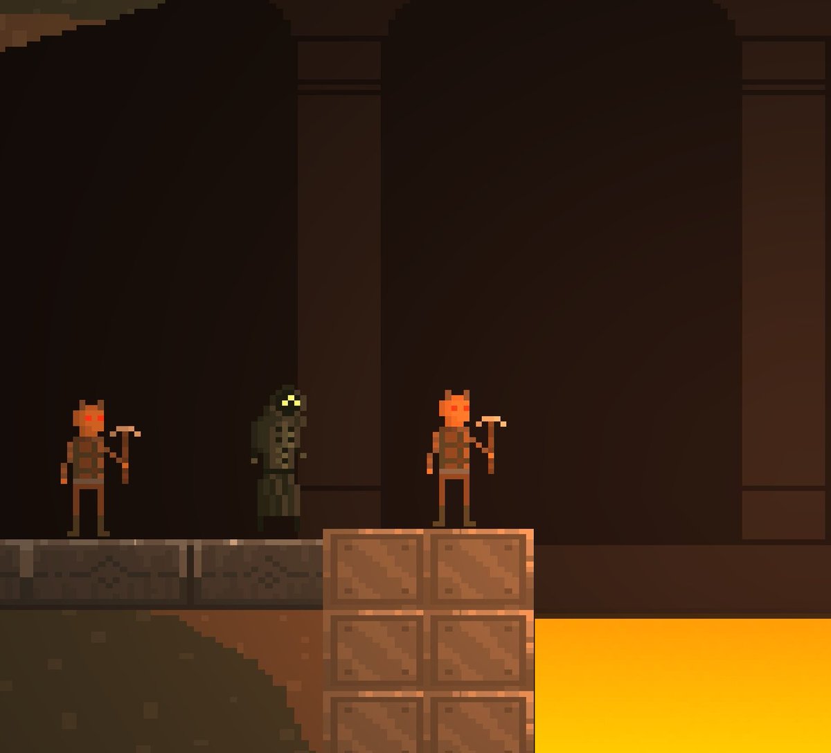 tunnel_game's tweet photo. The floor is lava!

#gamedev #pixelart https://t.co/y3KMjKeUU1