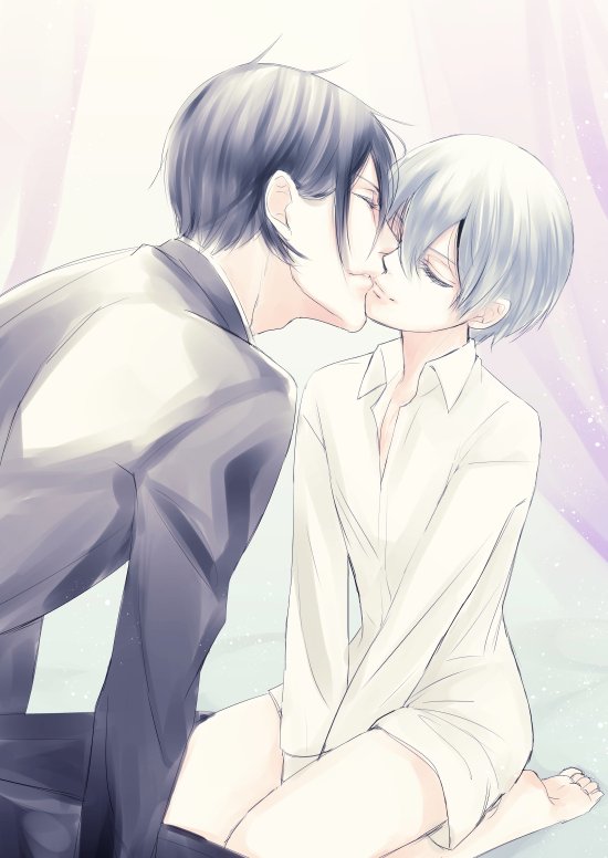 三日月宗近(刀剣乱舞) 「(  ˘ノ 3˘)<おはようございます。坊ちゃん♥
(●ε・///)&lt」|🍭じん子＠低浮上のイラスト