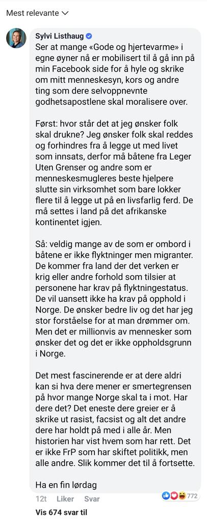 tarjei96's tweet photo. @LenaHamnes @kjellingolf Legger bare ved resten av kommentaren 🙃 https://t.co/ApDfFQPP75