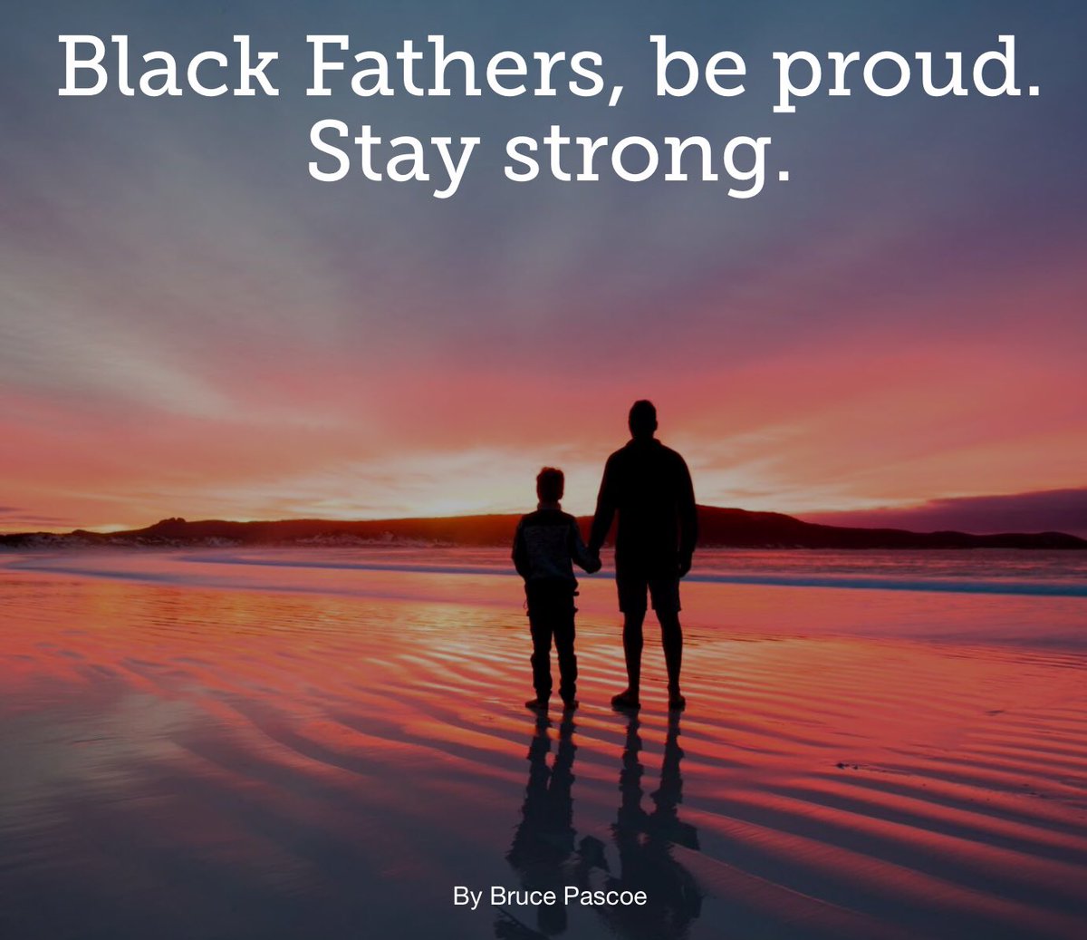 ”Black fathers, walk into your sleeping child’s room and listen to them breathe. Walk out again thankful that you have contributed to the resistance.” 

Bruce Pascoe #fathersday #Ochreday <a href="/IndigenousX/">IndigenousX</a> #indigenousdads 

 sbs.com.au/nitv/feature/b…