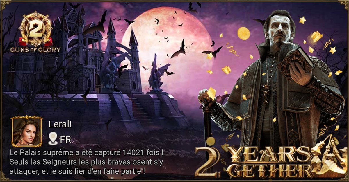 raph999's tweet image. [Événement spécial] Célèbre le deuxième anniversaire de Guns of Glory ! gog-news.kingsgroupgames.com/api/gog2ths/th…