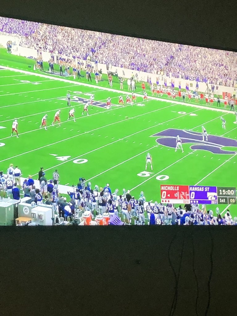 College Football Kickoff is awesome. Currently airing on ESPN plus is Nicholls St. vs Kansas St. Or should we say Julien Gums, Jeremiah James, DanQuan Edwards, Quincy Cage and BJ Randle vs Lance Robinson. Just 6 of the 22 former Cavaliers still playing College Football. Lead On!