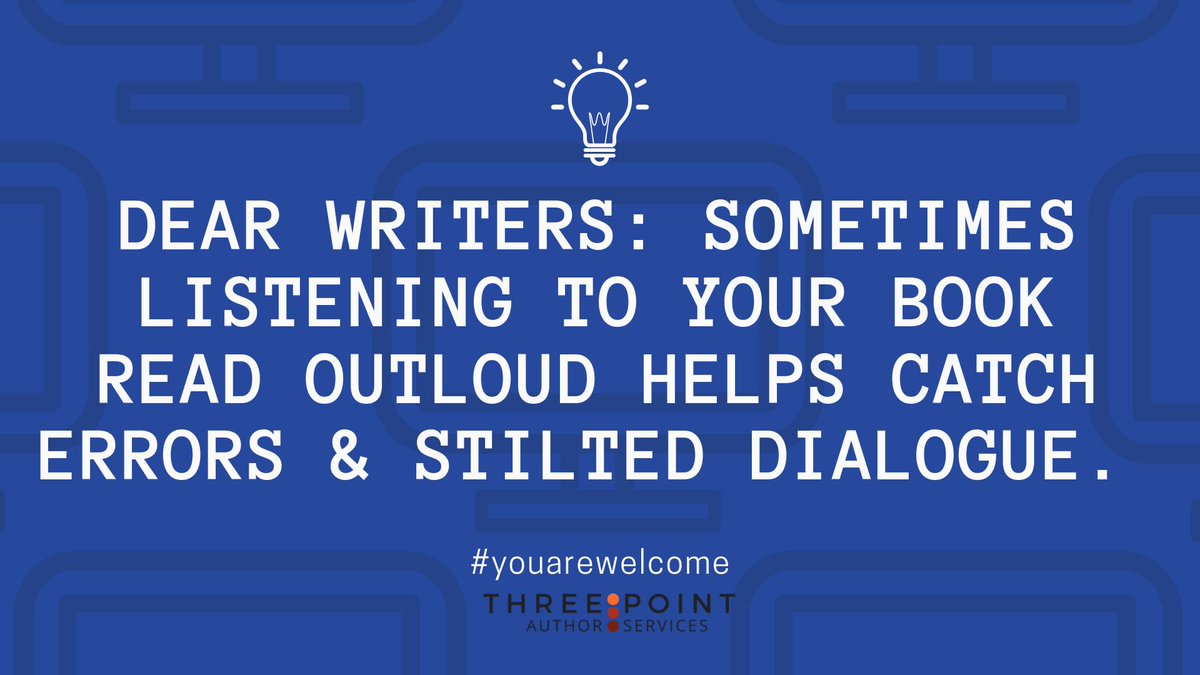 3PointAuthors's tweet photo. Word has a "Read Aloud" option. 

Robot voice is worth it, dudes and dudettes.

#threepointauthorserices #planpolishpromote #amediting #Editorsoftwitter #indieeditors #writingcommunity #listenforerrors #editingtip https://t.co/Sy60viIfQJ