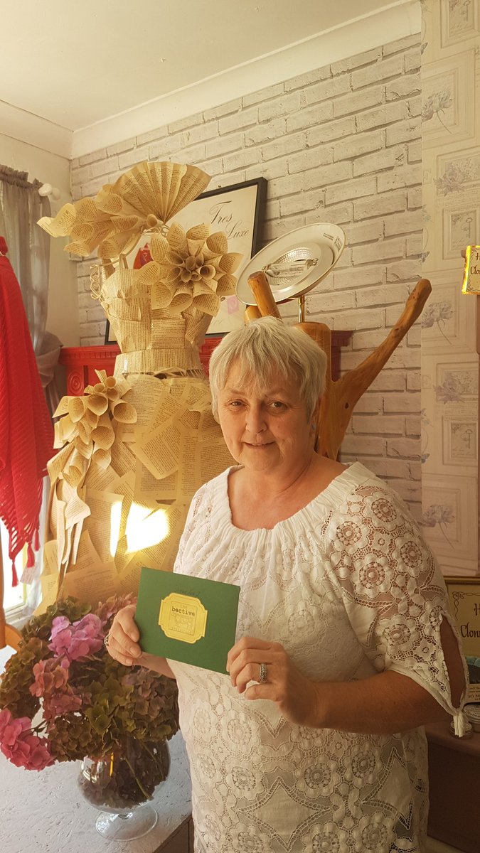 HinterlandKells's tweet photo. Congratulations to Jackie at the #VintageEmporium - winner of our #BestWindow during #Hinterland2019 - I'm sure you'll all agree that it's a stunning piece! 
With huge thanks to @TheBectiveKells for sponsoring the prize. https://t.co/4jmYWeVskF