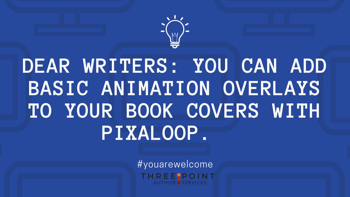 3PointAuthors's tweet photo. @pixaloop is so user friendly that even we can do it!

That's a pretty great recommendation, #amiright 

#threepointauthorserices #planpolishpromote #amediting #Editorsoftwitter #indieeditors #writingcommunity #pixaloop #animation #youarewelcome https://t.co/VpXg4DCfm9