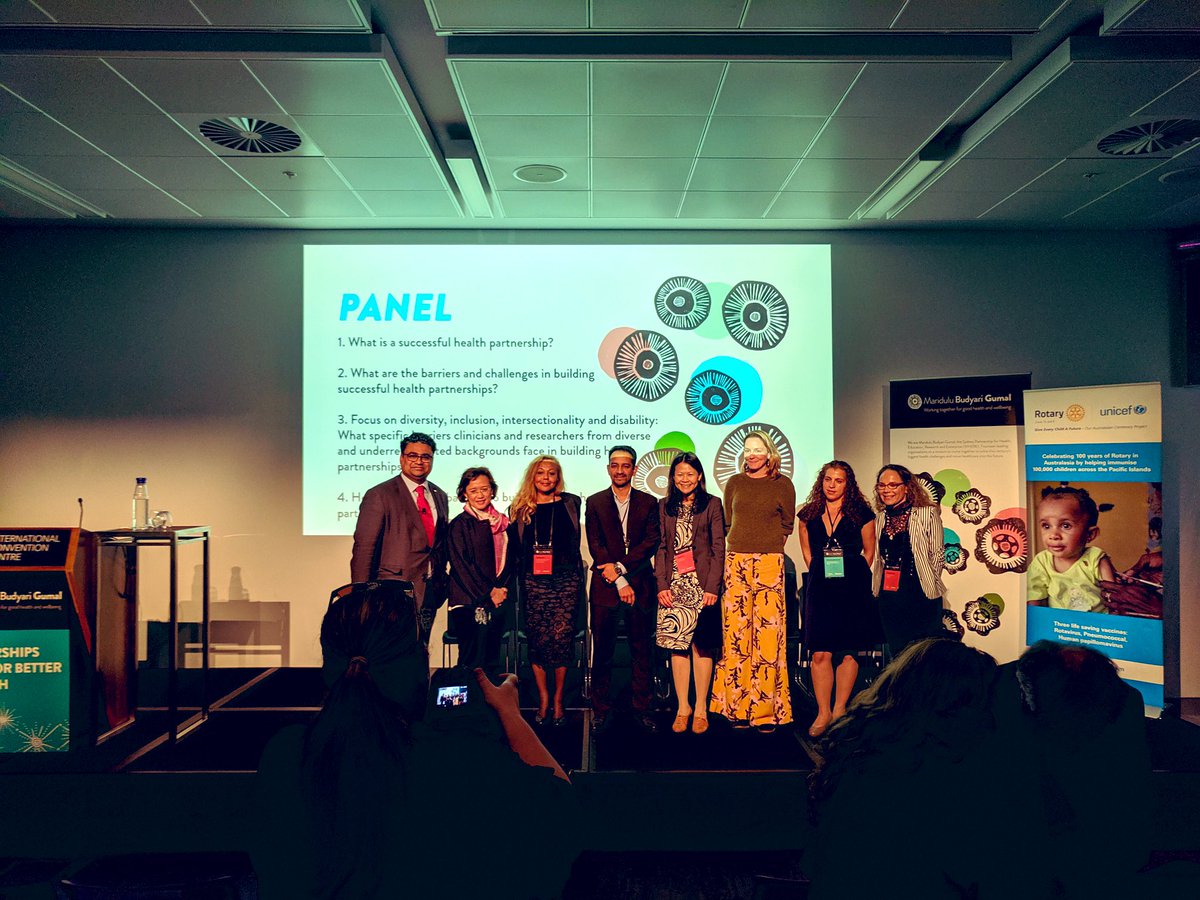 DrSonuBhaskar's tweet photo. Ideas have a great power to impact a positive change. 
In “Young and Emerging Leaders for Health Partnerships” at #PAX2019 - it was wonderful to facilitate panel discussion on all things #diversity, #inclusion &amp; #intersectionality with @gillyminn, @KatrinaSing, @AjeshGeorge_ 🧠 https://t.co/f9ahBcQX08