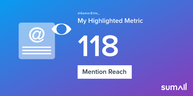 GamerElite_'s tweet photo. My week on Twitter 🎉: 2 Mentions, 118 Mention Reach. See yours with https://t.co/WAiOs87FrJ https://t.co/y6v0e4wrew