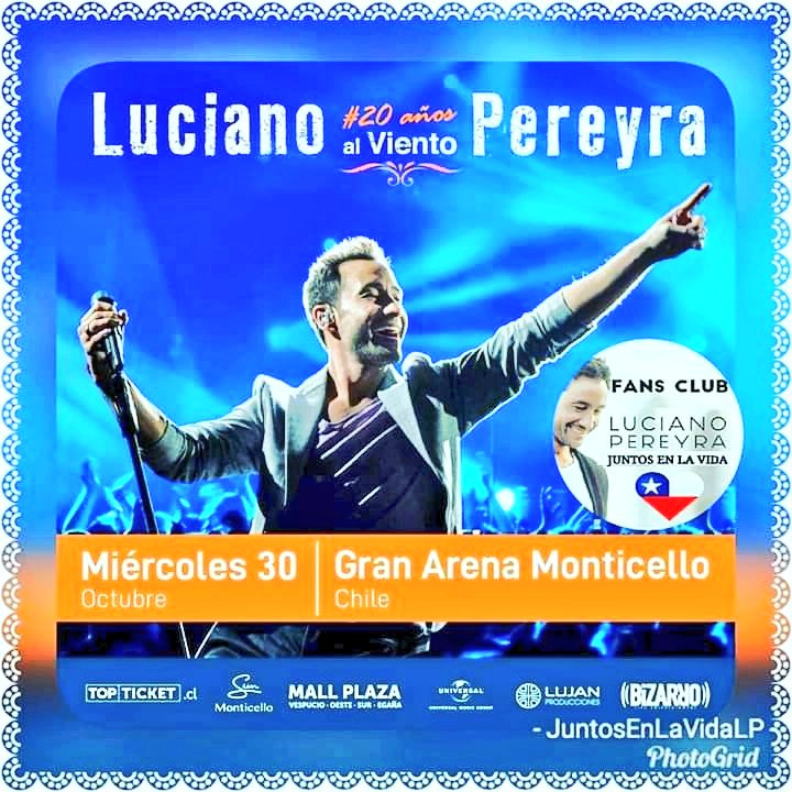 karito2327's tweet photo. @FMDOS Que tengas linda jornada querída Tocalla que se escuche en #MesaParaDos lo nuevo de @LucianoPereyra #QuedateConmigo cariños somos @Juntosenlavida 🇨🇱 recuerden que nos visitará en octubre próximo con dos conciertos #TeatroTeleton y #Granmonticello entradas disponibles https://t.co/49oHM447Fn