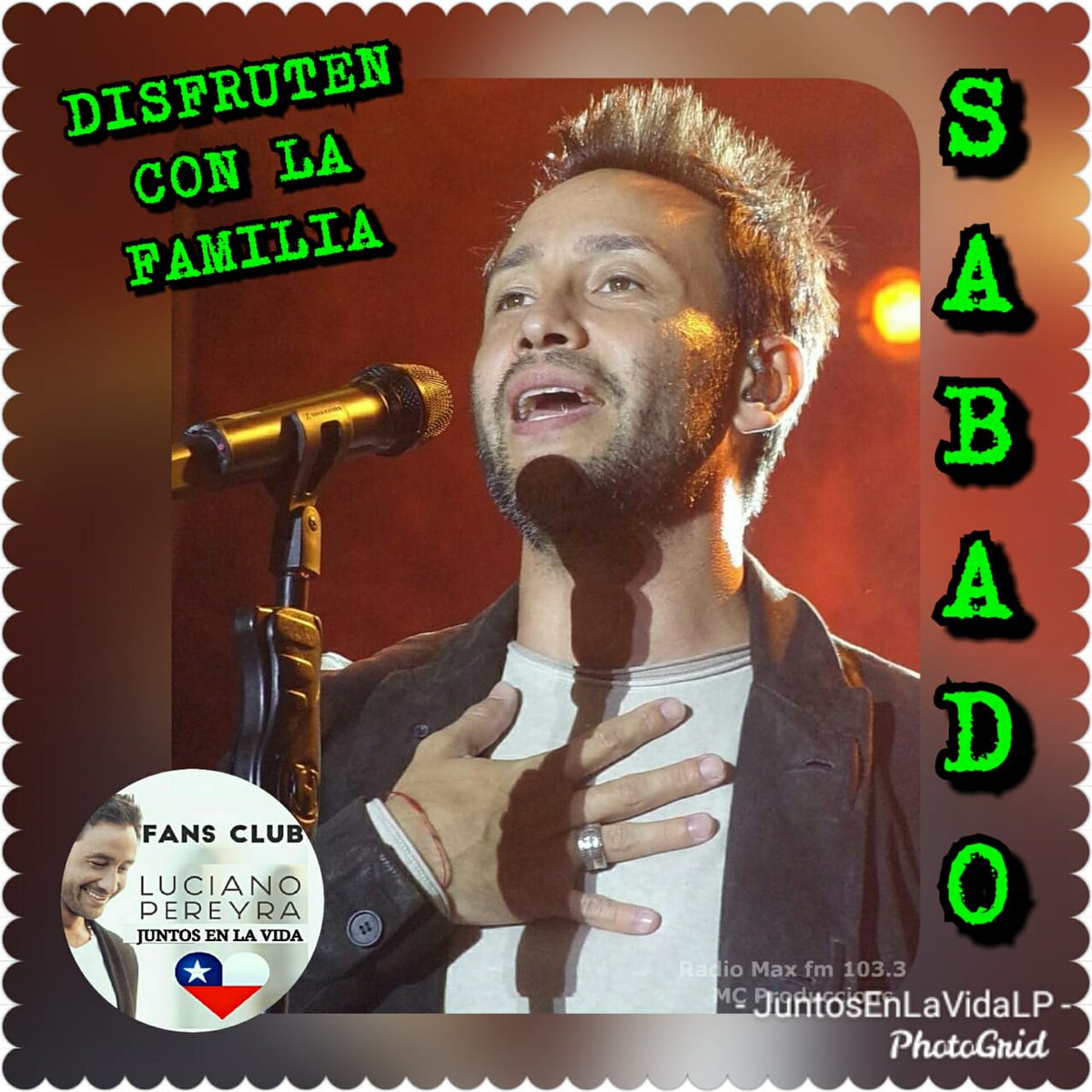 karito2327's tweet photo. @FMDOS Que tengas linda jornada querída Tocalla que se escuche en #MesaParaDos lo nuevo de @LucianoPereyra #QuedateConmigo cariños somos @Juntosenlavida 🇨🇱 recuerden que nos visitará en octubre próximo con dos conciertos #TeatroTeleton y #Granmonticello entradas disponibles https://t.co/49oHM447Fn