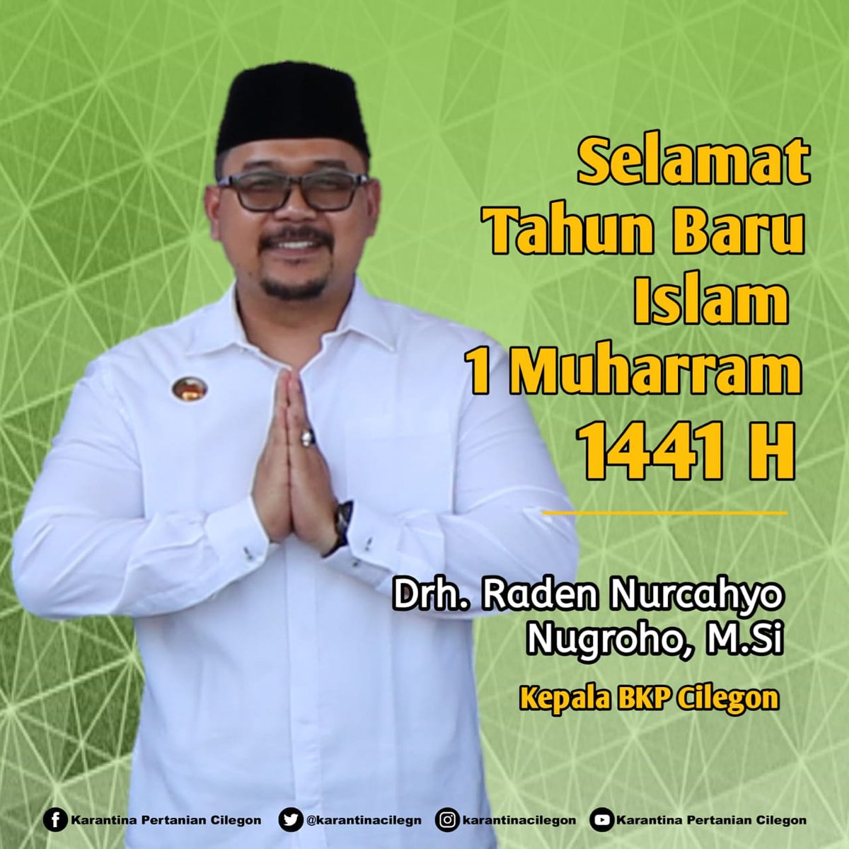 karantinabanten's tweet photo. Selamat Tahun Baru Islam 1 Muharram 1441 H
#karantinacilegon
#bkpc
#karantinapertaniancilegon https://t.co/UDW78GXZ4F